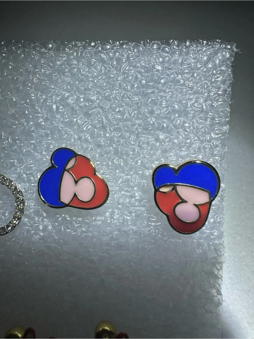 Kids Minnie Mouse Style Earring Set - Silver, Gold, Black, Blue, Pink